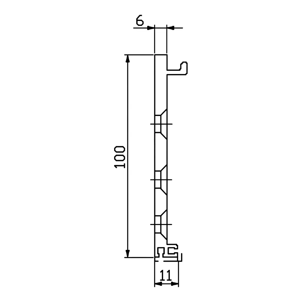 Asennuslevyprofiili, 4250 mm N600